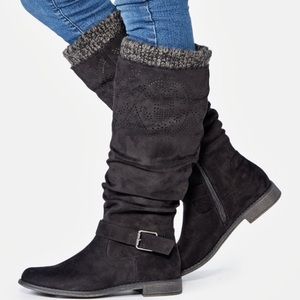 JustFab Ester Sweater Cuff Boots!